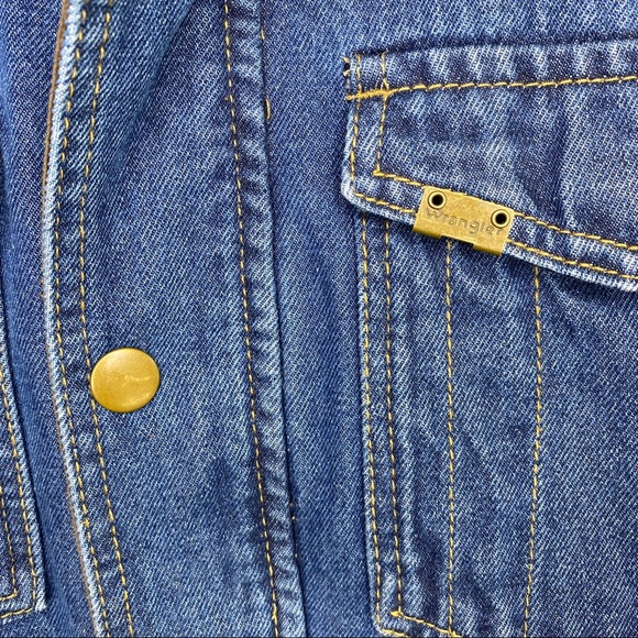 Vtg Wrangler denim Sherpa lined vest S - Picture 2 of 10